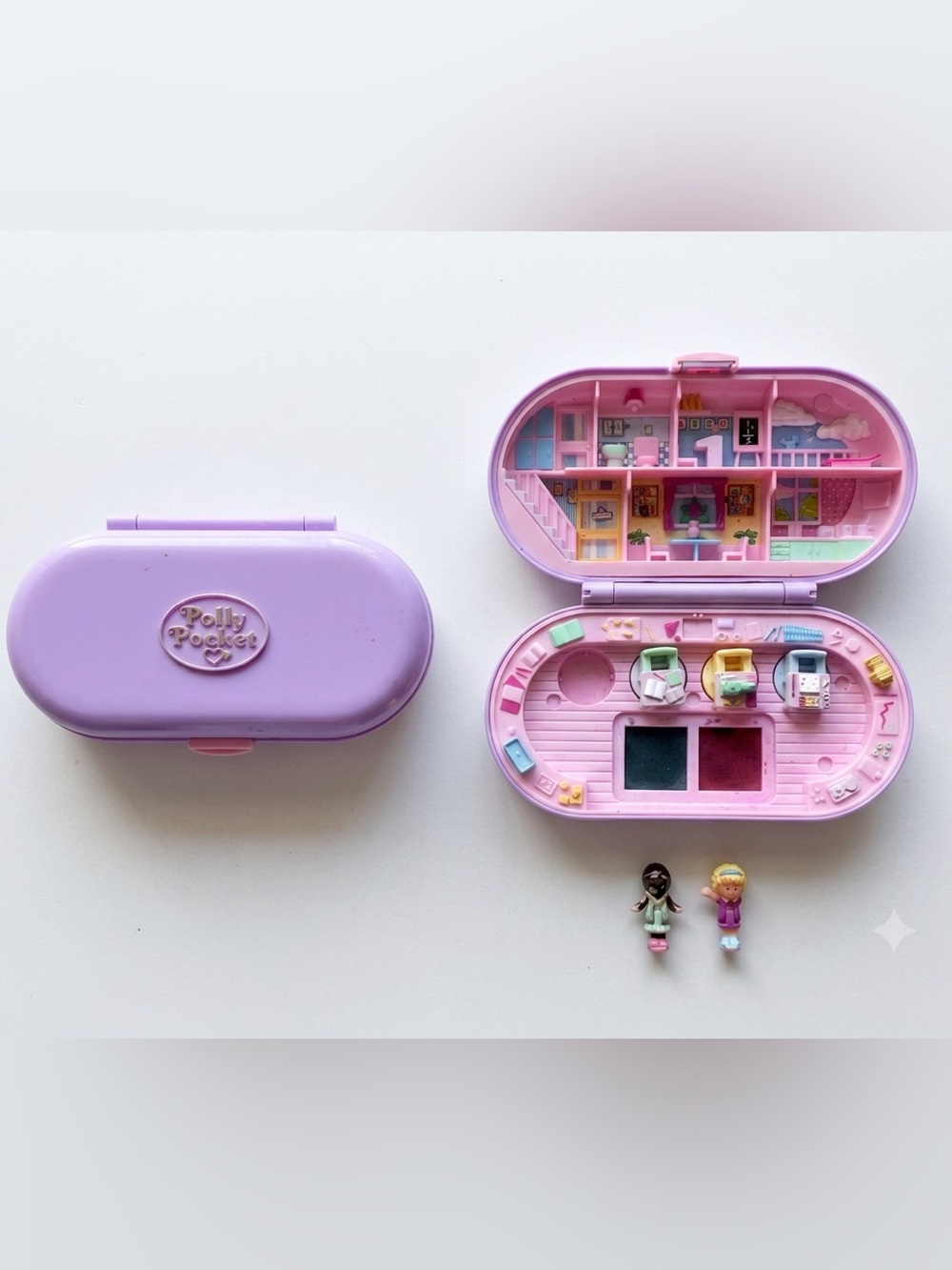 Vintage 1992 Polly Pocket School Days Stamp Compact Bluebird Toys